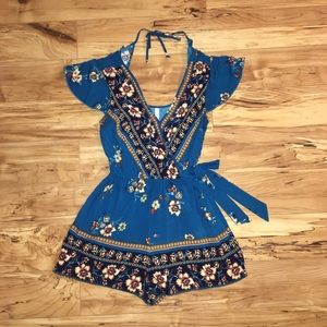 Floral print romper